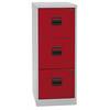 Hängeregistraturschrank PFA 3 Schübe lichtgrau / kardinalrot. BISLEY 18034649