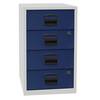 Beistellschrank PFA 4 Universalschubladen lichtgrau / oxfordblau. BISLEY 18036149