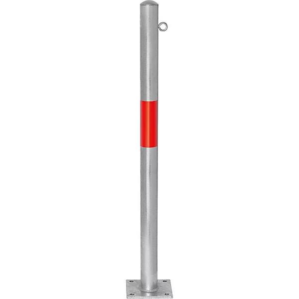 Sperrpfosten Morion zum Aufdübeln Ø 60 mm feuerverzinkt / rot reflektierend 1 Öse. Moravia Wiesbaden|