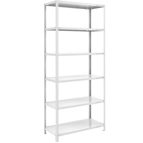 Schraubregal Bauart leicht doppelseitig HxBxT 2500 x 1000 x 600 mm grau Grundregal. TAKKT Industrial &-0