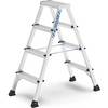Profi-Stufenleiter eloxiert beidseitig begehbar 2 x 4 Stufen. Zarges GmbH 23577649