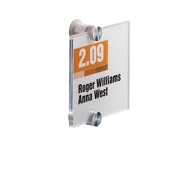 Türschild CRYSTAL SIGN aus Acrylglas VE 5 Stk HxB 105 x 105 mm. Durable | Hunke & Jochheim GmbH & CO. KG-0