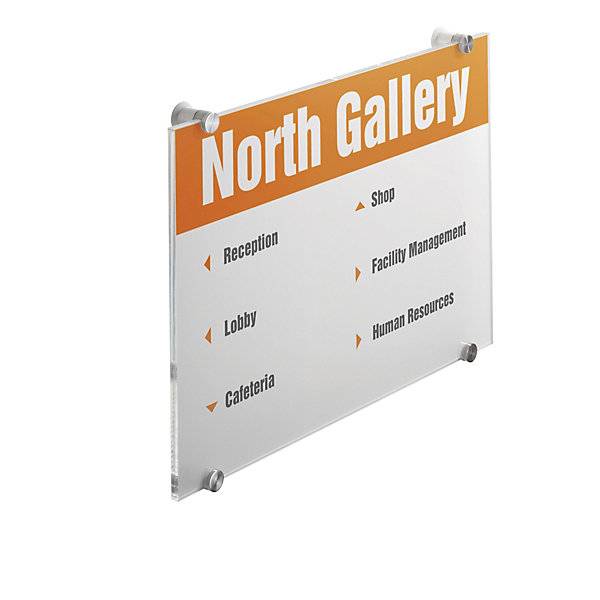 Türschild CRYSTAL SIGN aus Acrylglas für DIN A3 HxB 420 x 297 mm. Durable | Hunke & Jochheim GmbH & CO. KG