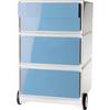 Rollcontainer easyBox® 2 Schubladen 2 Schübe flach weiß / blau. PAPERFLOW S.A.S | | LE HUB BATEMENT 5 1ER