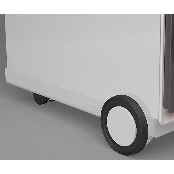 Rollcontainer easyBox® 2 Schubladen 2 Schübe flach weiß / Buche. PAPERFLOW S.A.S | | LE HUB BATEMENT 5 1ER-4