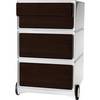 Rollcontainer easyBox® 2 Schubladen 2 Schübe flach weiß / Wenge. PAPERFLOW S.A.S | | LE HUB BATEMENT 5 1ER