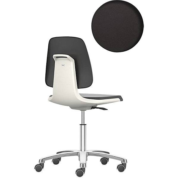 Arbeitsdrehstuhl LABSIT Fünffuß mit Rollen Sitz aus Skintec weiß. Bimos-Sitztechnik | Interest. Buerom. GmbH &