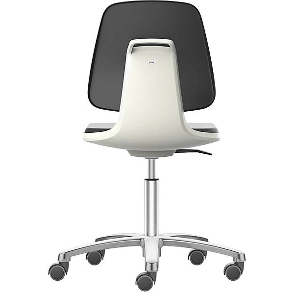Arbeitsdrehstuhl LABSIT Fünffuß mit Rollen Sitz aus Skintec weiß. Bimos-Sitztechnik | Interest. Buerom. GmbH &-1