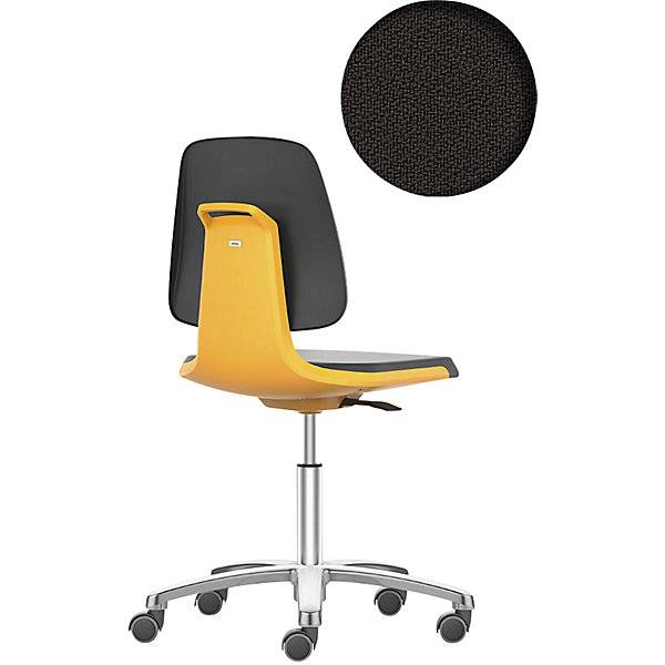 Arbeitsdrehstuhl LABSIT Fünffuß mit Rollen Sitz mit Stoffbezug orange. Bimos-Sitztechnik | Interest. Buerom.-0