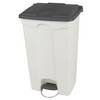 Treteimer Volumen 90 l BxHxT 505 x 790 x 410 mm weiß Deckel grau. Probbax S.A.R.L. 47463149