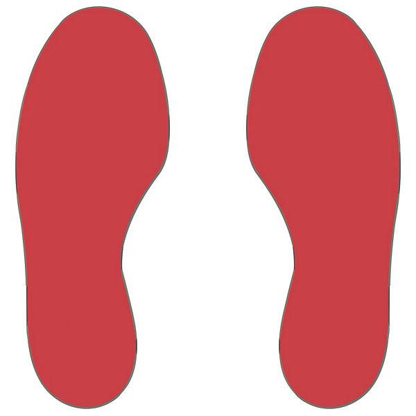 PVC-Bodenmarkierungen Füße 5 rechte / 5 linke VE 10 Stk rot. TAKKT Industrial & Packaging GmbH 47493549-0
