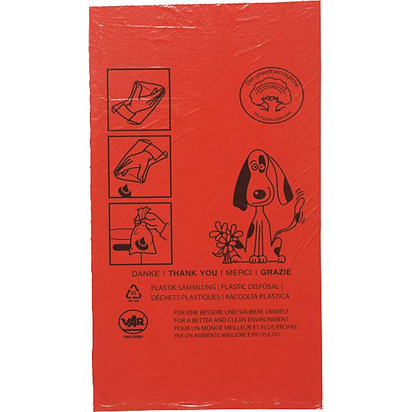Hundekotbeutel PE Volumen 34 l BxH 350 x 200 mm rot VE 1000 Stk. VAR GmbH 47517549-0