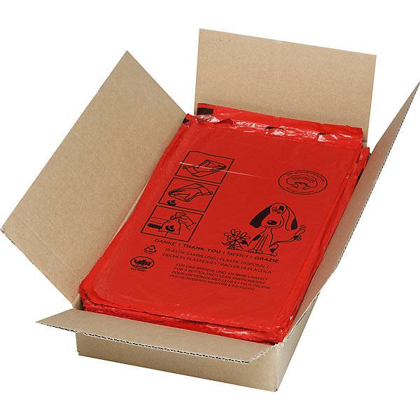 Hundekotbeutel PE Volumen 34 l BxH 350 x 200 mm rot VE 1000 Stk. VAR GmbH 47517549-1