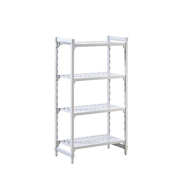 Kunststoff-Steckregalsystem PREMIUM Fachboden-BxT 900 x 500 mm Grundregal Breite 970 mm Boden geschlitzt.-0