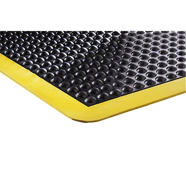 Anti-Ermüdungsmatte Bubblemat safety LxBxH 900 x 600 x 14 mm schwarz-gelb Anfangs- / Endelement. Coba Europe-1