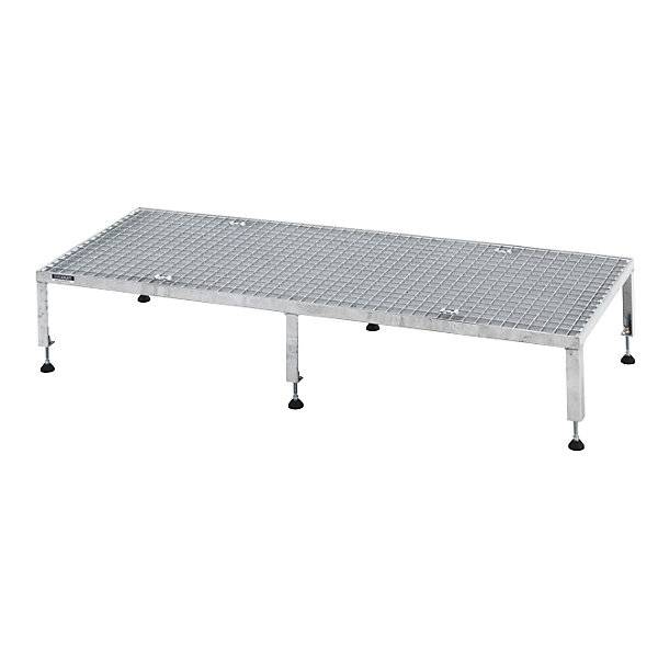 Arbeitsplattform Höhenverstellbereich 255 - 320 mm mit Gitterrostplatte Plattform LxB 1510 x 610 mm-0