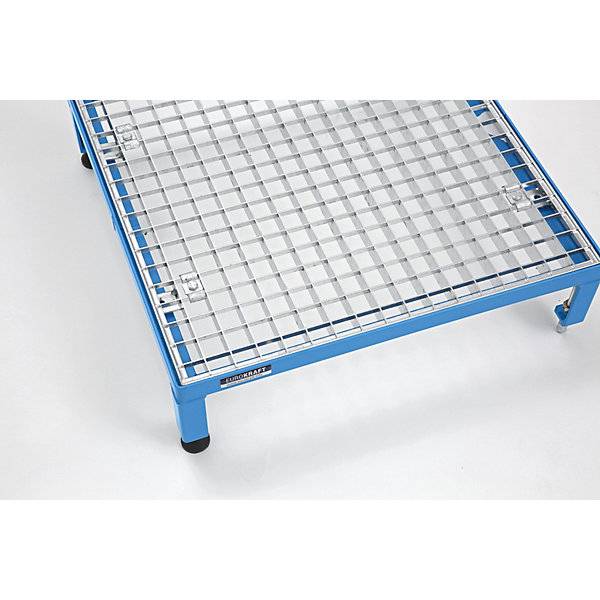 Arbeitsplattform Höhenverstellbereich 255 - 320 mm mit Gitterrostplatte Plattform LxB 1510 x 610 mm-1