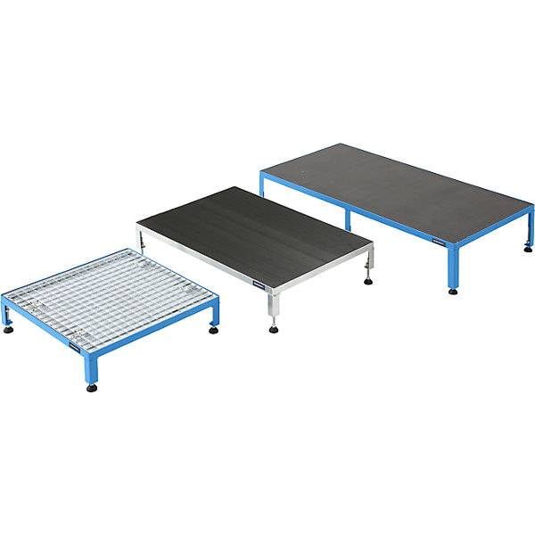 Arbeitsplattform Höhenverstellbereich 255 - 320 mm mit Gitterrostplatte Plattform LxB 1510 x 610 mm-2