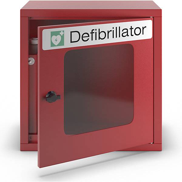 Defibrillatorschrank mit akustischem Alarm feuerrot. Pavoy GmbH | Paul van Oyen 47846949-3
