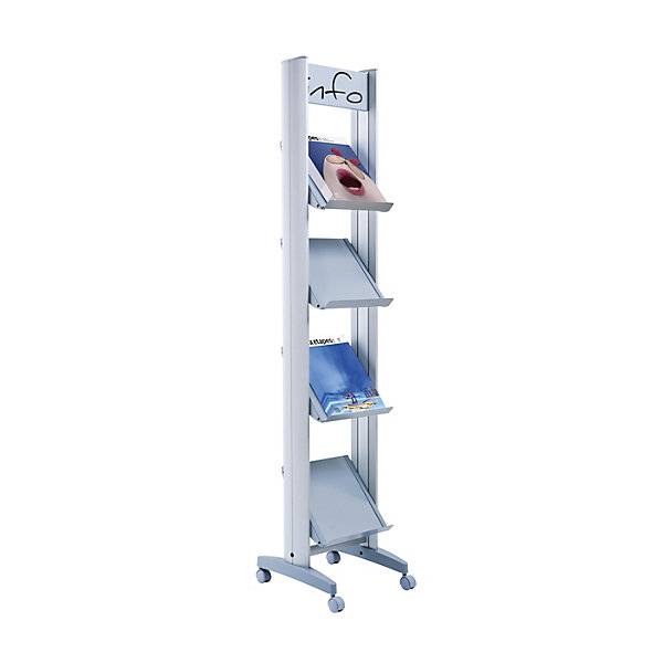 Mobiler Metall-Prospektständer mit Metallböden Breite 330 mm. PAPERFLOW S.A.S | | LE HUB BATEMENT 5 1ER ETAGE-0