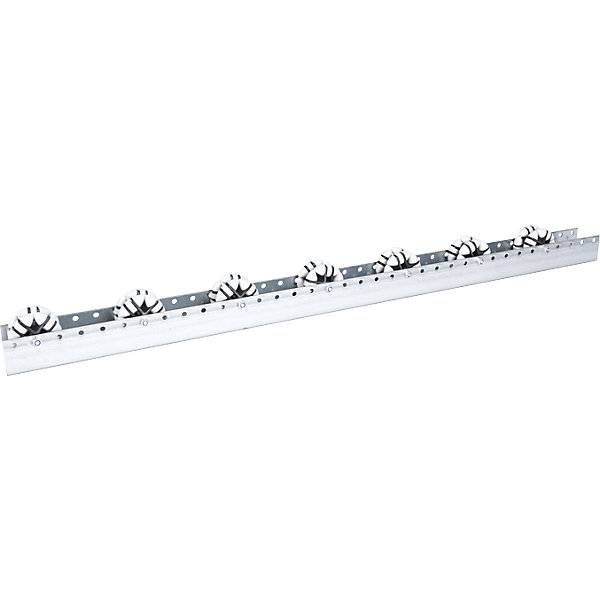 Allseitenrollenleiste für schwere Lasten Tragfähigkeit 40 kg Teilung 166 mm Länge 12 m. Euroroll GmbH-0