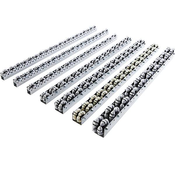 Allseitenrollenleiste für schwere Lasten Tragfähigkeit 40 kg Teilung 100 mm Länge 24 m. Euroroll GmbH-1