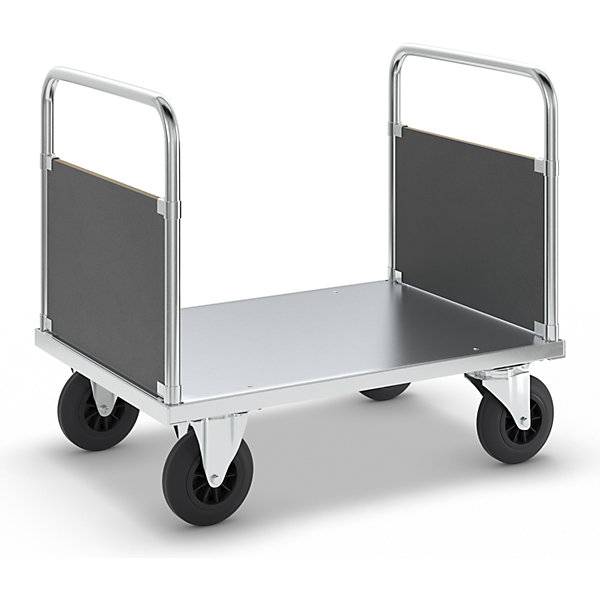 Plattformwagen Tragfähigkeit 500 kg mit 2 Stirnwänden LxBxH 1000 x 700 x 900 mm ohne Feststeller. KONGAMEK AB