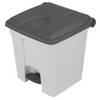 Treteimer Volumen 30 l BxHxT 410 x 435 x 400 mm weiß Deckel grau. Probbax S.A.R.L. 47460849