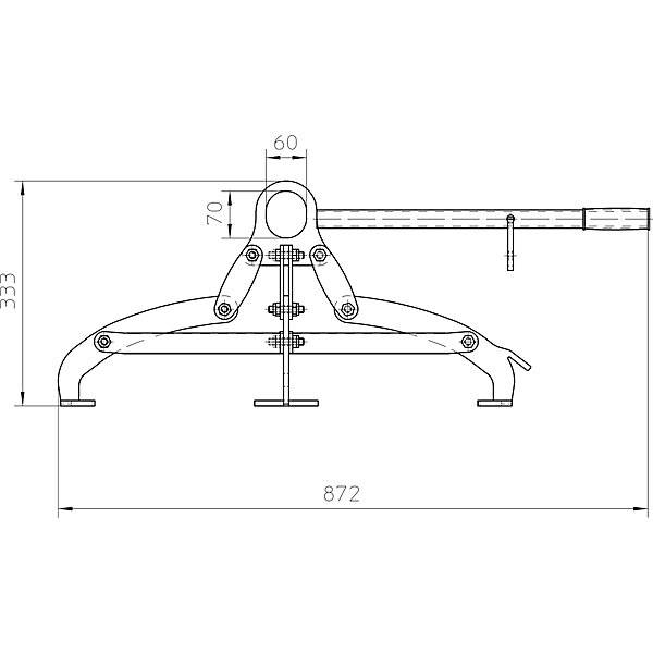 Fassgreifer mit 4-Punkt-Spannsystem für 200-l-Stahl-Spund- und Deckelfässer 220-l-Kunststoff-L-Ringfässer-3