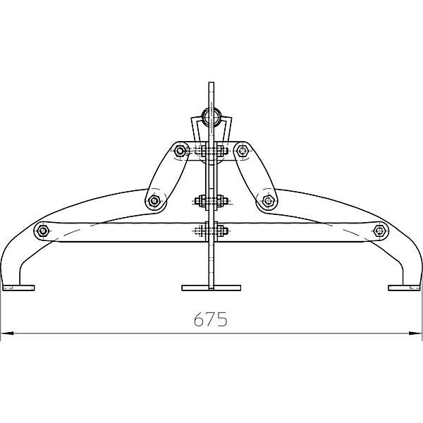 Fassgreifer mit 4-Punkt-Spannsystem für 200-l-Stahl-Spund- und Deckelfässer 220-l-Kunststoff-L-Ringfässer-4
