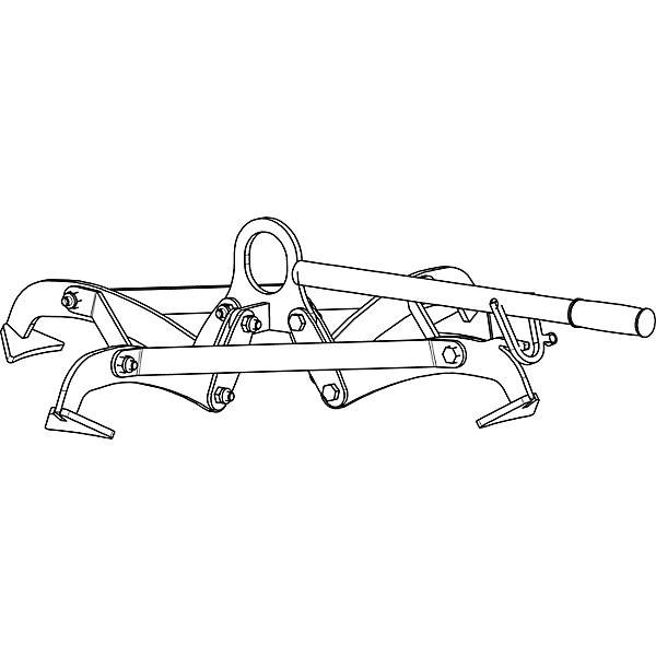 Fassgreifer mit 4-Punkt-Spannsystem für 200-l-Stahl-Spund- und Deckelfässer 220-l-Kunststoff-L-Ringfässer-2