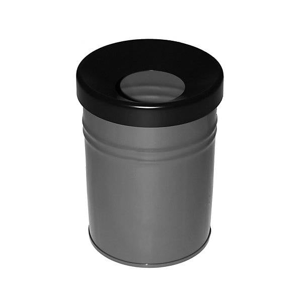 Abfallbehälter selbstlöschend Volumen 16 l HxØ 340 x 245 mm graphit. TKG Technische Kunststoff- und-0