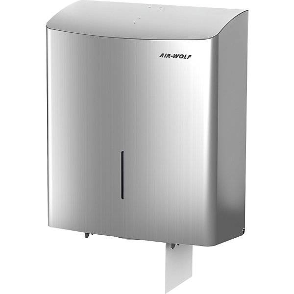 Duplex-Toilettenpapierspender für 1 Großrolle oder 3 Haushaltsrollen Edelstahl gebürstet. Air-Wolf GmbH-0