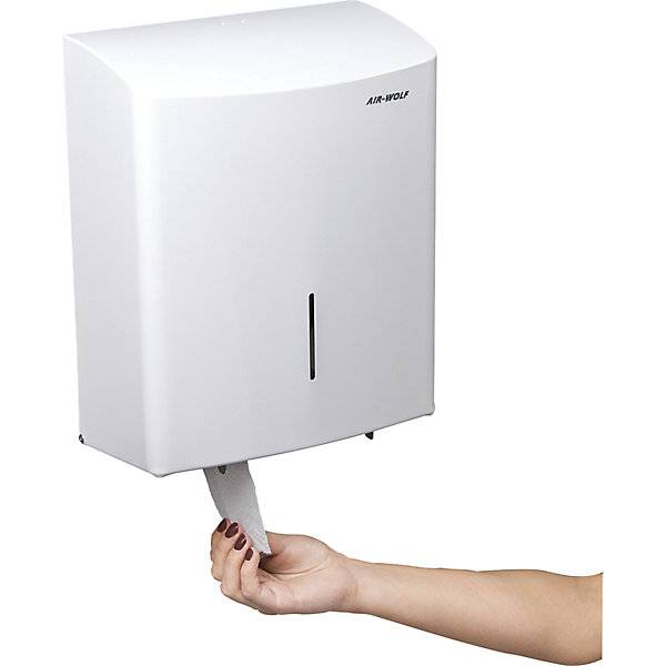 Duplex-Toilettenpapierspender für 1 Großrolle oder 3 Haushaltsrollen Edelstahl weiß. Air-Wolf GmbH 47978249-1
