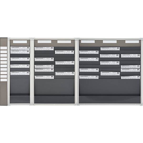 Kartensortiertafelsystem 10 Fächer Höhe 750 mm mit 2 Reihen. Eichner Organisation 47823549-1