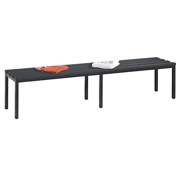 Umkleidebank Basic, freistehend, Sitzleisten schwarzgrau, B 1960 mm-0