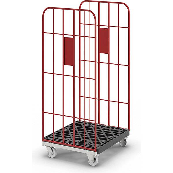 Rollbehälter V nestbar 2-seitig feuerrot RAL 3000. Pilsl Transportgeräte GmbH 48347749-0