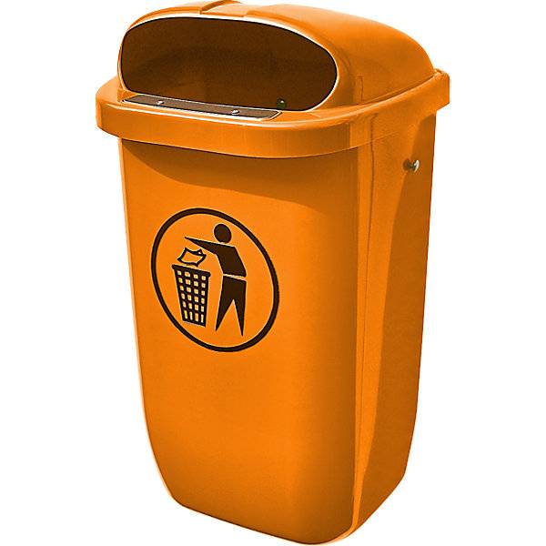 Außenabfallbehälter DIN 30713 Volumen 50 l orange. Craemer GmbH 48384349-0