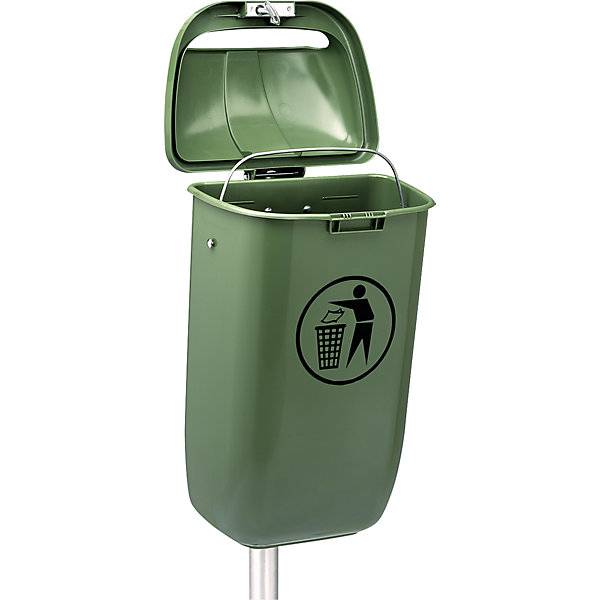 Außenabfallbehälter DIN 30713 Volumen 50 l grün. Craemer GmbH 48384449-1