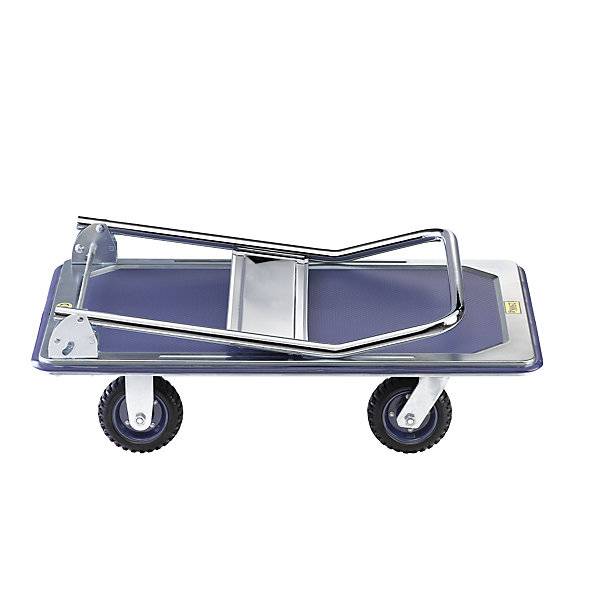 Profi-Plattformwagen Tragfähigkeit 300 kg verzinkt / verchromt Vollgummiräder. TAKKT Industrial & Packaging-3