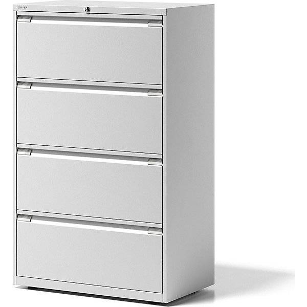 Hängeregistraturschrank ESSENTIALS 2-bahnig 4 Schubladen verkehrsweiß. Bisley GmbH 48616449-0