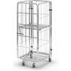 Rollbehälter nestbar 4-seitig mit Gitterboden HxBxT 1770 x 729 x 818 mm mit 1 Einlegeboden. ESB Engineering