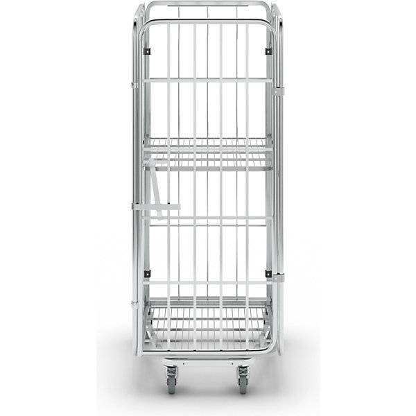 Rollbehälter nestbar 4-seitig mit Gitterboden HxBxT 1770 x 729 x 818 mm mit 1 Einlegeboden. ESB Engineering-4