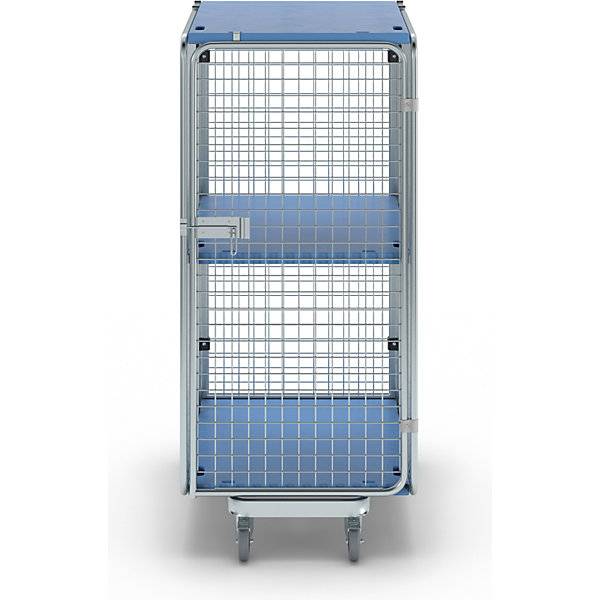 Rollbehälter diebstahlsicher 5-seitig mit Kunststoff- und Einlegeboden mit Regenschutz. ESB Engineering System-2