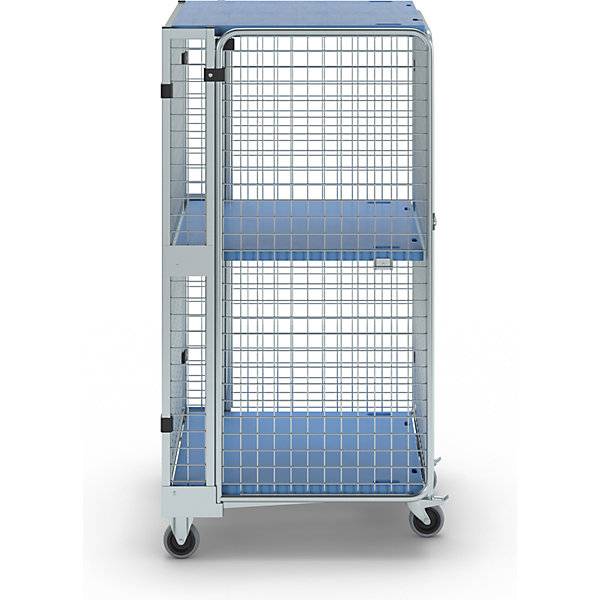 Rollbehälter diebstahlsicher 5-seitig mit Kunststoff- und Einlegeboden mit Regenschutz. ESB Engineering System-3