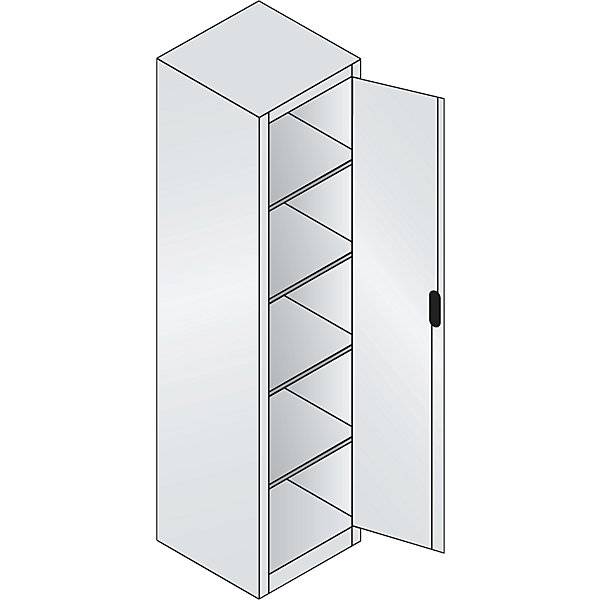 C+P Büroschrank Acurado, H1950xB502xT500mm, 9016/9016-1