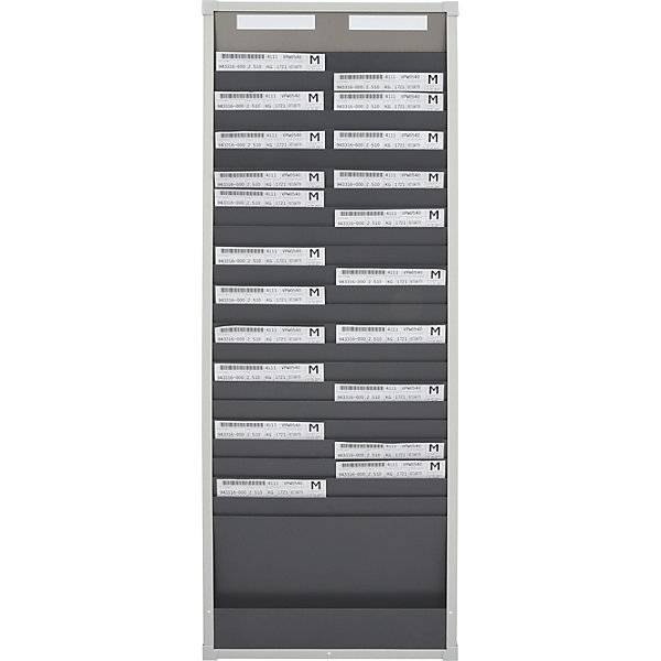 Kartensortiertafelsystem 25 Fächer Höhe 1350 mm mit 2 Reihen. Eichner Organisation 47823949-3