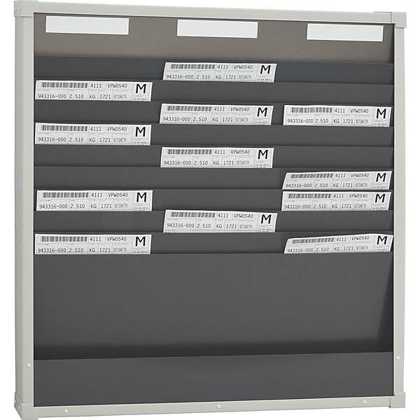 Kartensortiertafelsystem 10 Fächer Höhe 750 mm mit 3 Reihen. Eichner Organisation 47823649