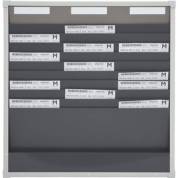 Kartensortiertafelsystem 10 Fächer Höhe 750 mm mit 3 Reihen. Eichner Organisation 47823649-3