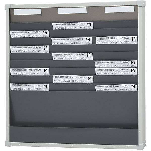 Kartensortiertafelsystem 10 Fächer Höhe 750 mm mit 3 Reihen. Eichner Organisation 47823649-4